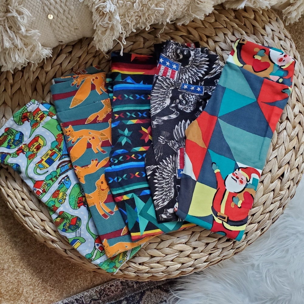 LuLaRoe kids S/M leggings bundle